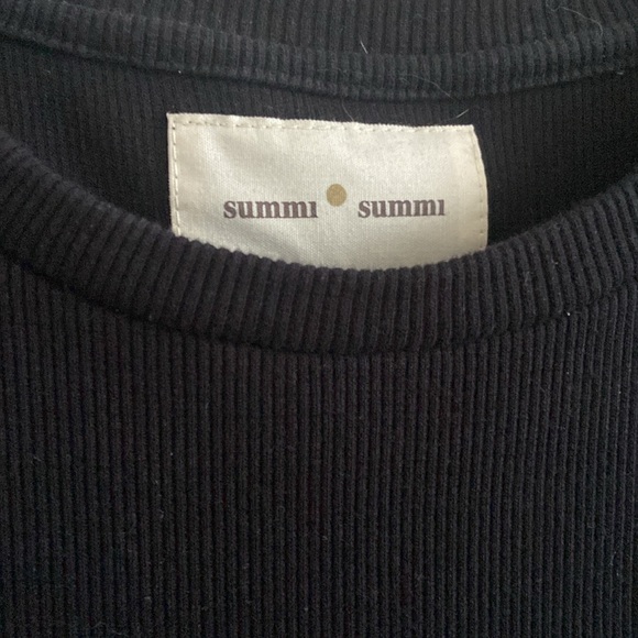 Summi summi midi tee dress ribbed in Black - Picture 3 of 3